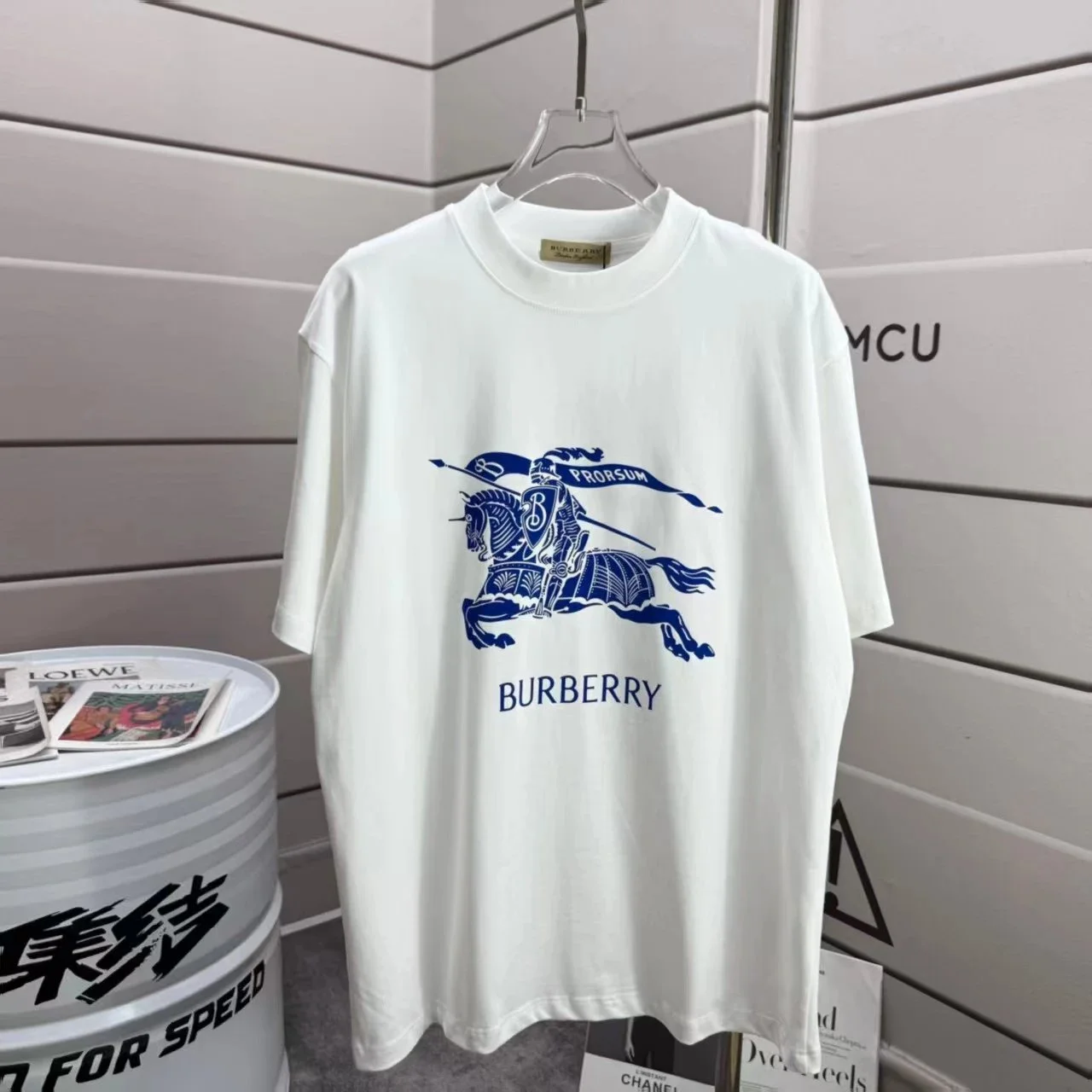 Burberry White Graphic T-Shirt