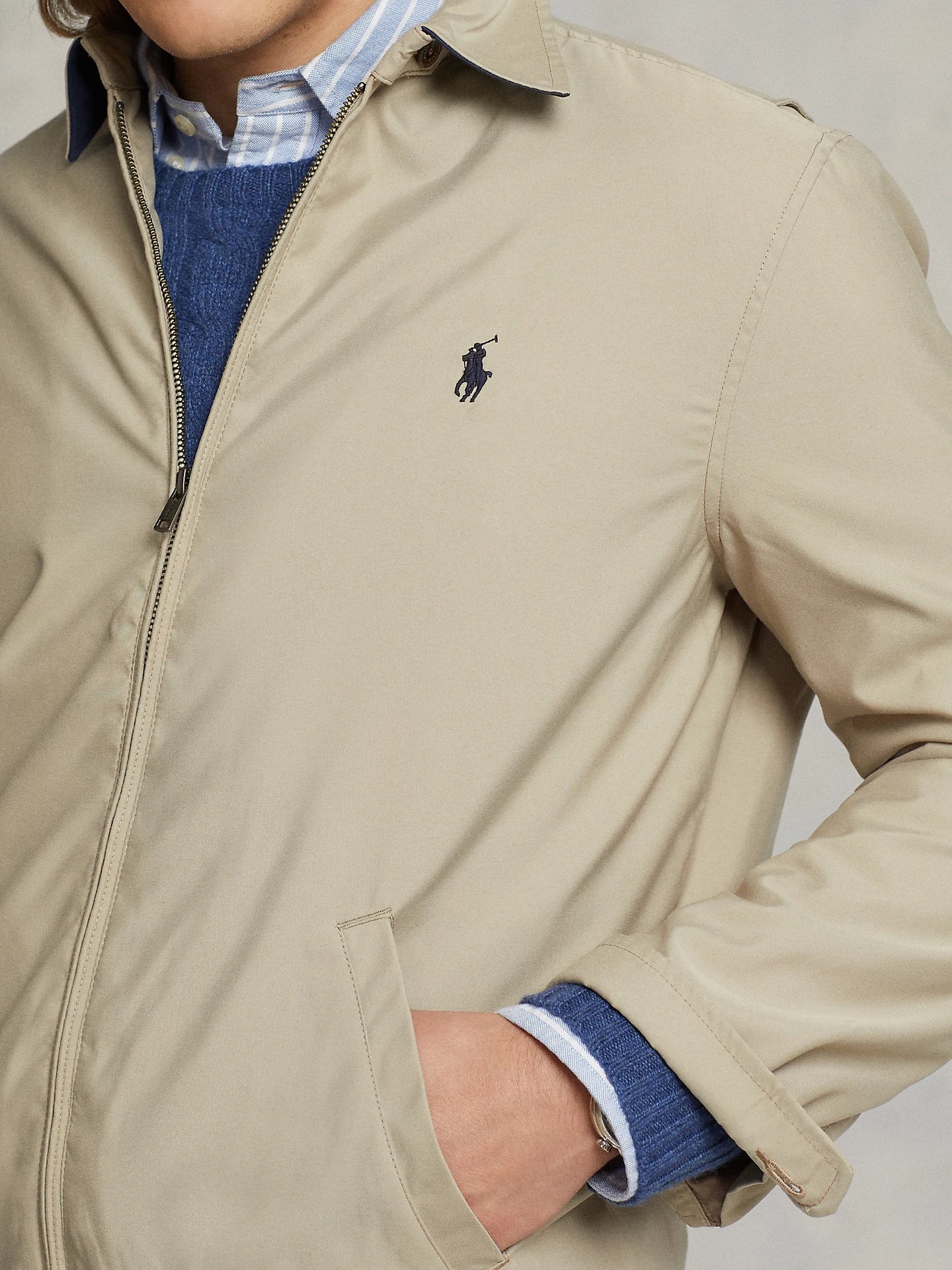 Polo Ralph Lauren Beige Classic Fit Windbreaker Jacket