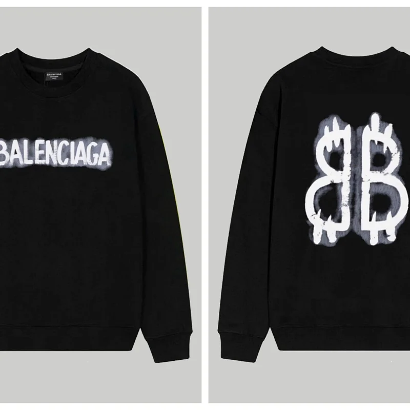 Balenciaga Heart Logo Black Casual Sweatshirt