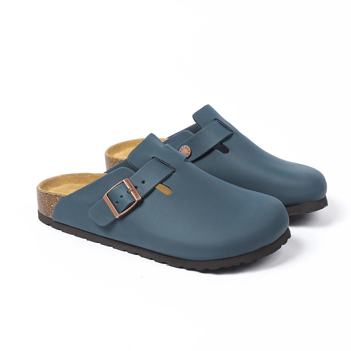 Birkenstock Boston Navy Blue Leather Clog - 1