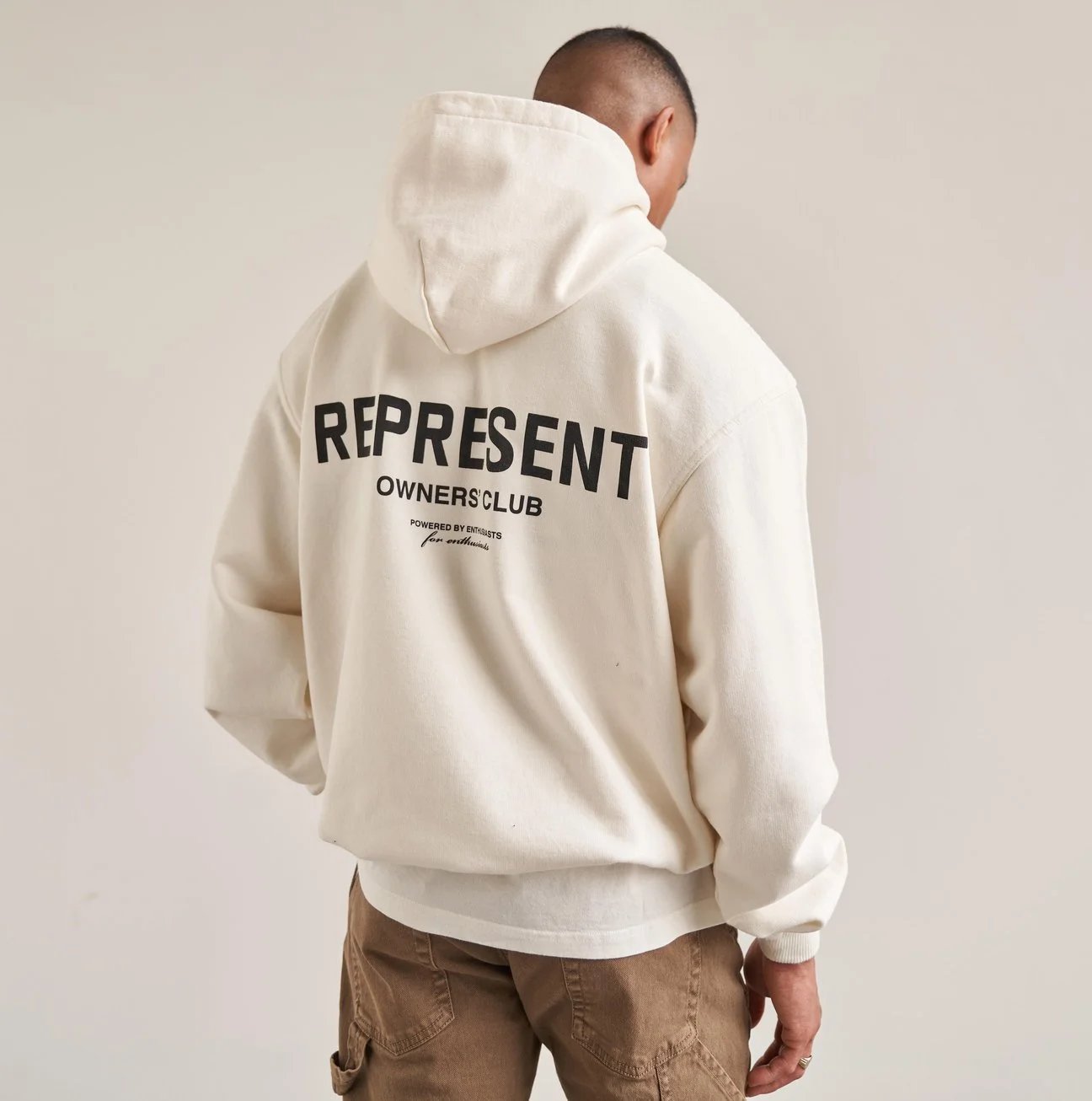 Represent Owners' Club Black Oversized Hoodie