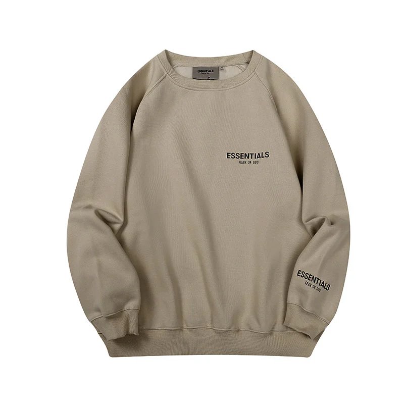 Essentials Crewneck Sweatshirt Black Beige Mint Tan Gray Minimalist