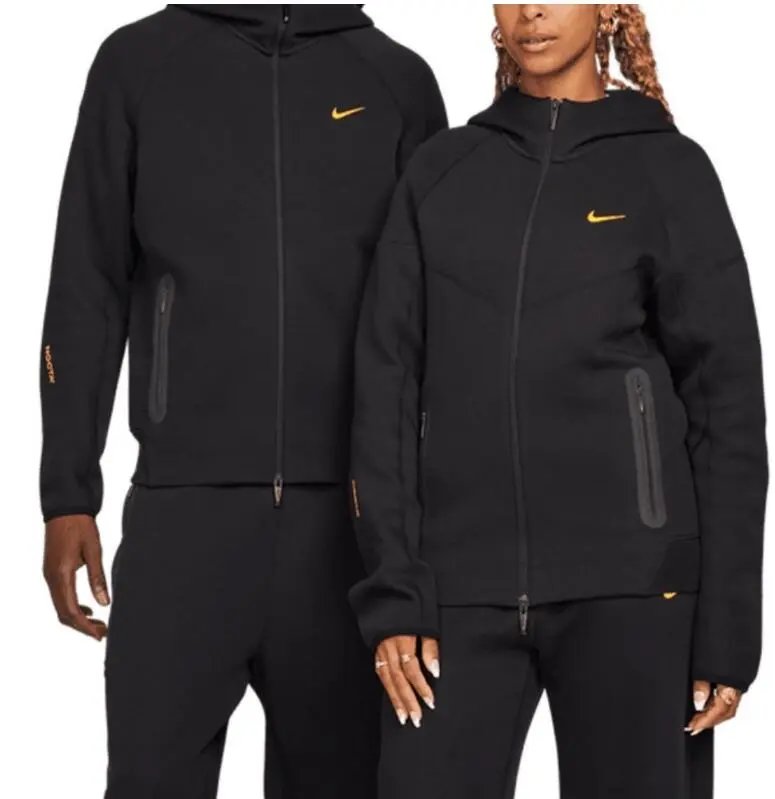 Nike Tech Fleece Black Hooded Zip-Up Jacket