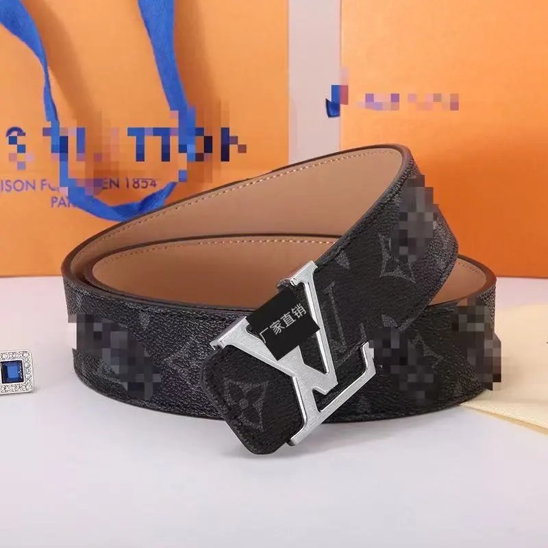 Louis Vuitton Initiales Black Leather Belt