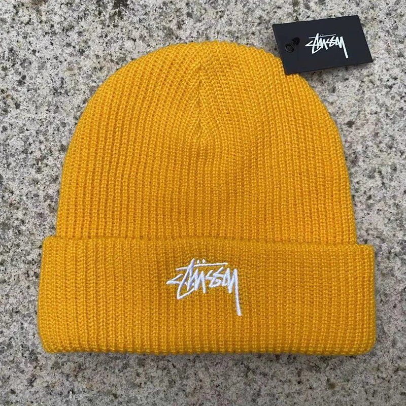 Stussy Classic Black Embroidered Logo Beanie
