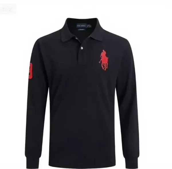 Polo Ralph Lauren Big Pony Long Sleeve Polo Black - 1