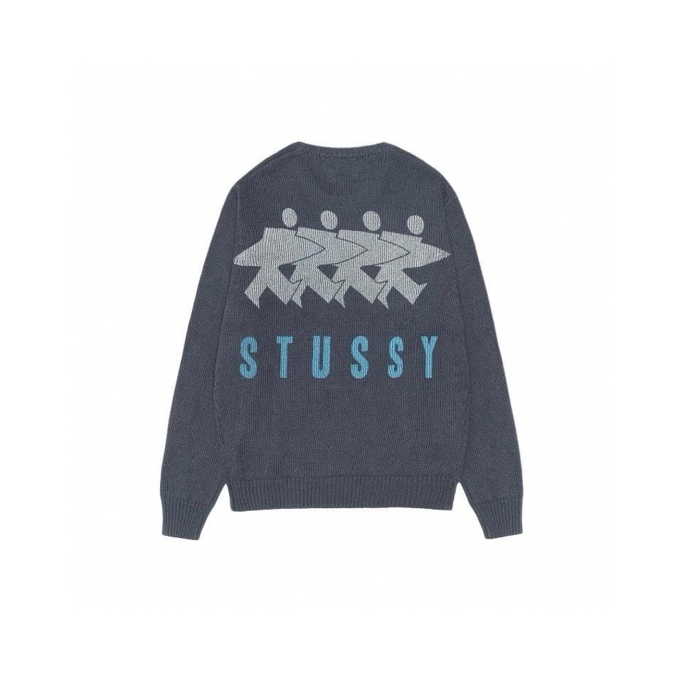 Nike Stussy Black Collaboration Crewneck Sweatshirt