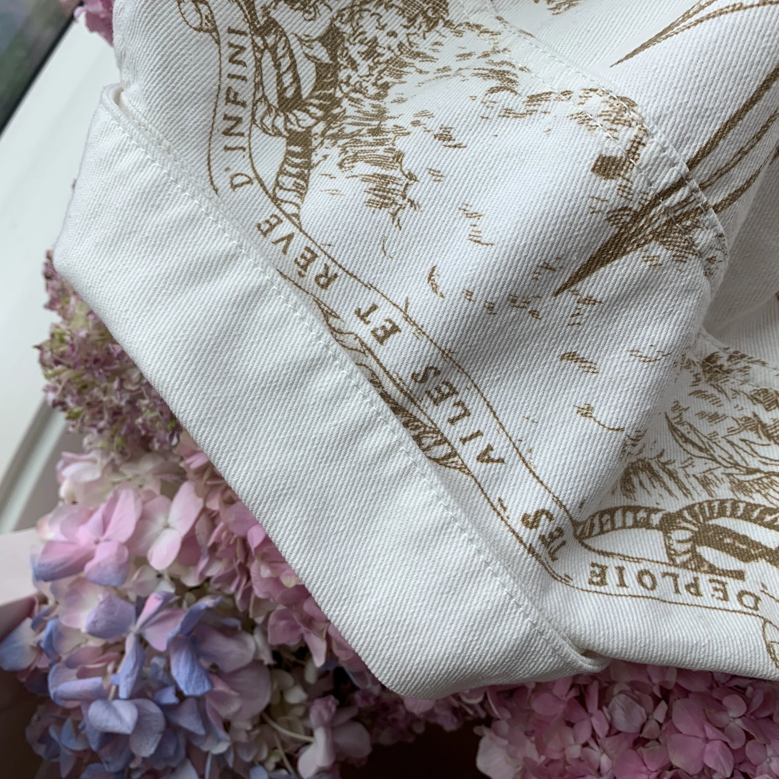 Christian Dior White Printed Denim Jacket