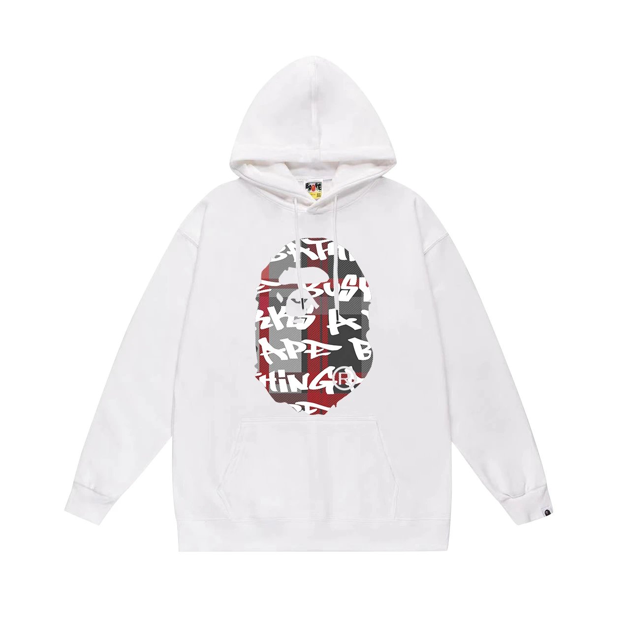 A Bathing Ape Black Graffiti Print Hooded Sweatshirt