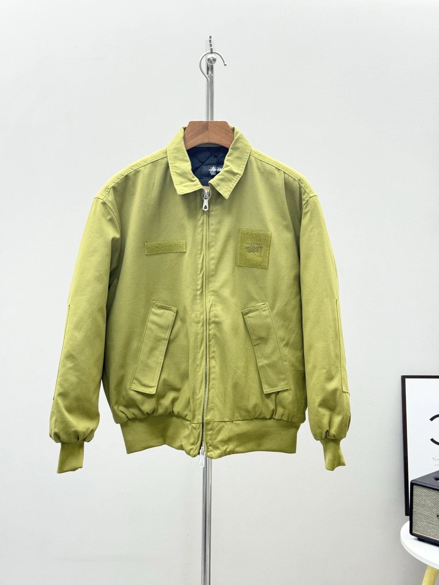 Stussy Hooded Zip-Up Maroon Streetwear Jacket