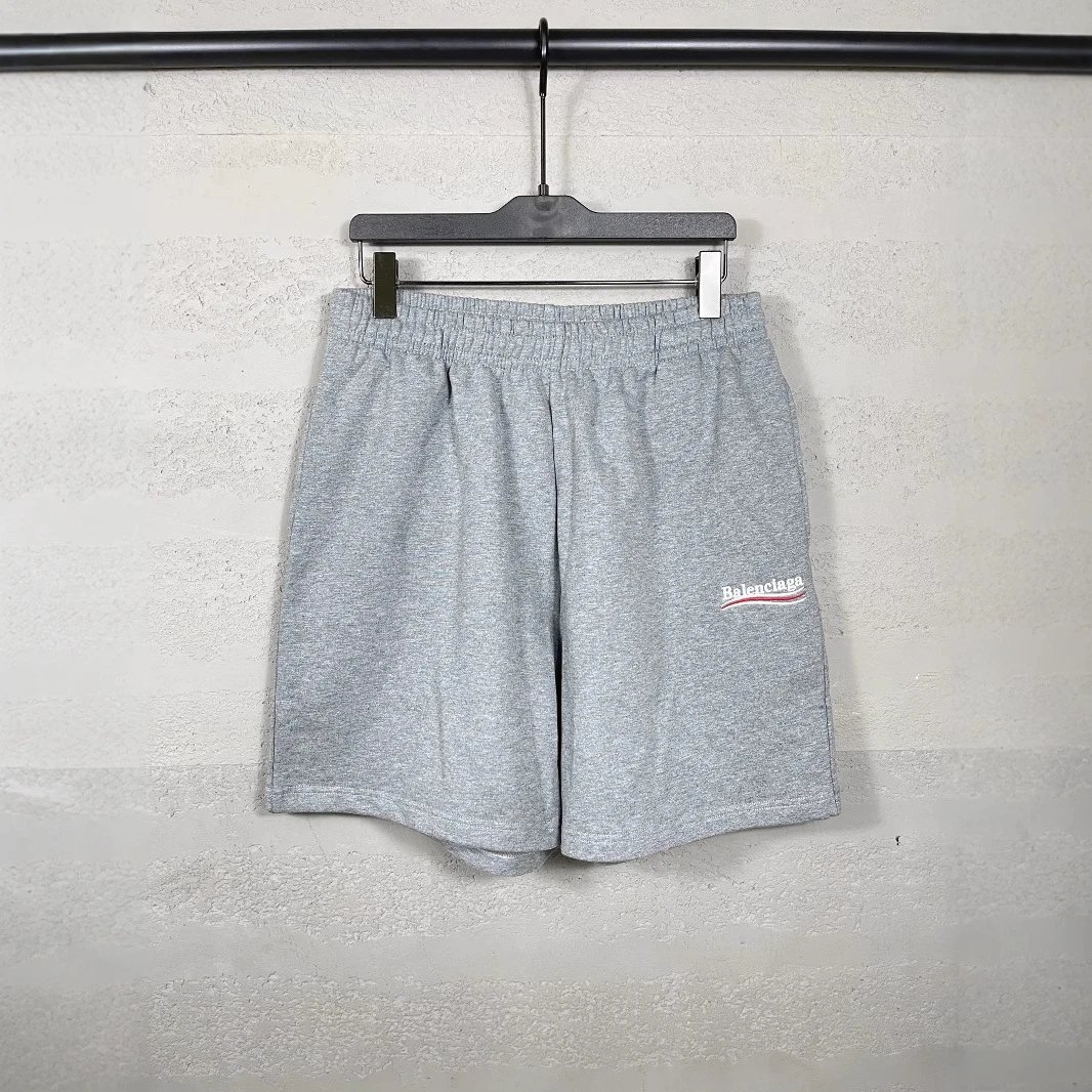 Balenciaga Logo Embroidered White Casual Shorts