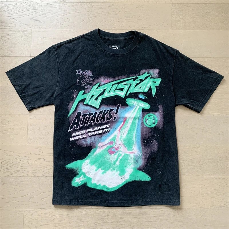 Hellstar 08 Black Graffiti Streetwear T-Shirt