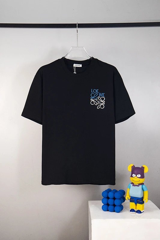 Loewe T-Shirt White Embroidered Logo Casual