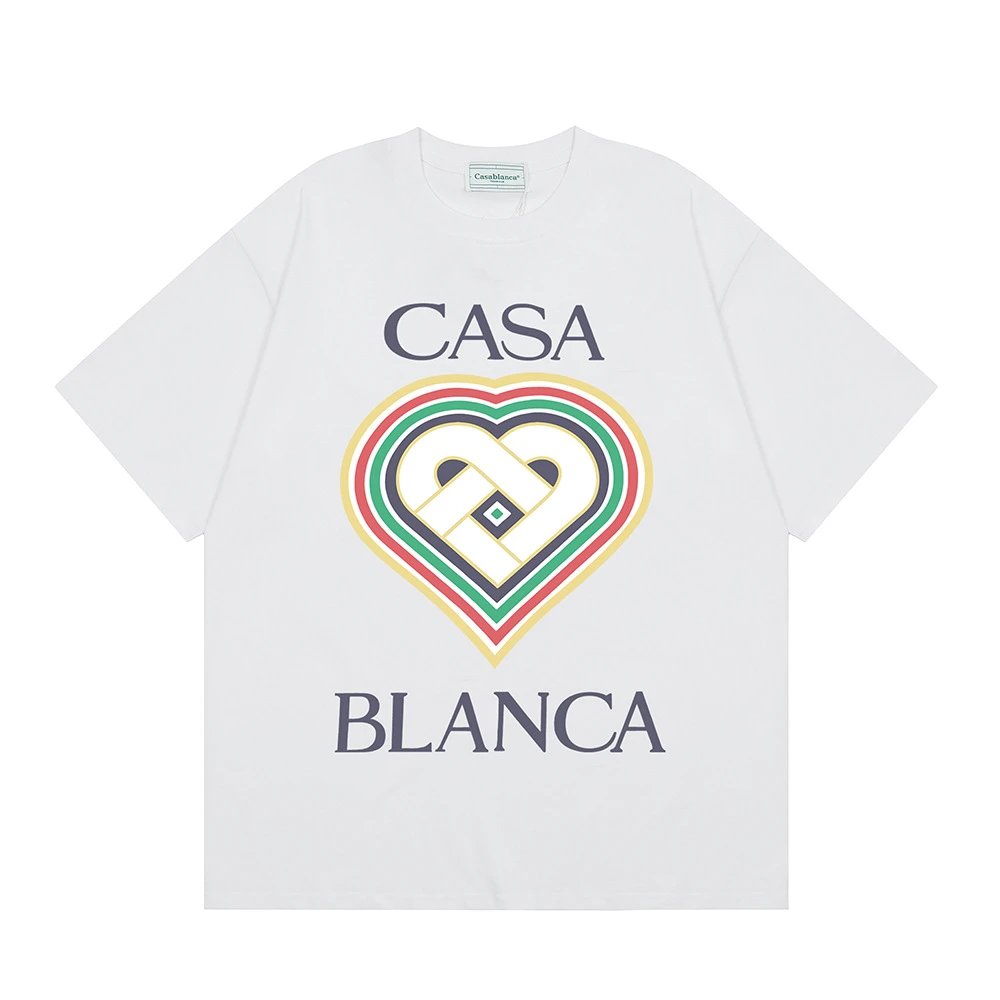 Casa Blanca Black Graphic Heart Print Oversized T-Shirt