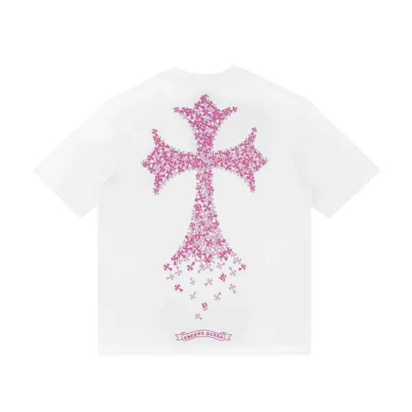 Chrome Hearts Cross Logo Distressed Print Black T-Shirt - 4
