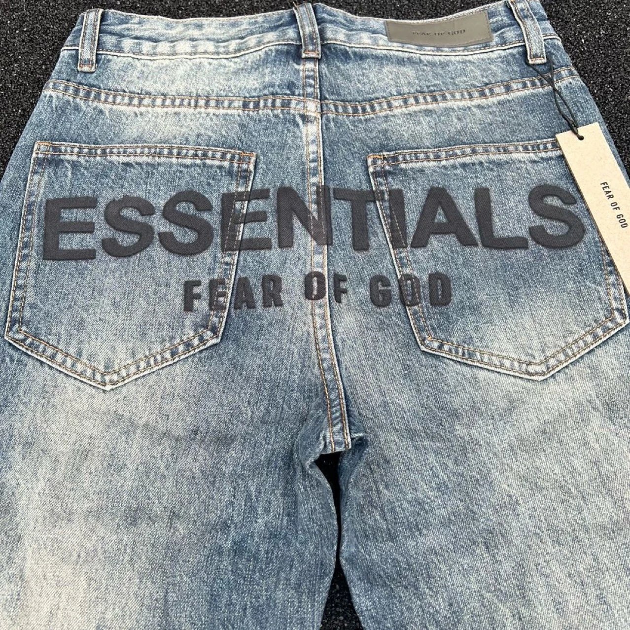 Fear Of God Essentials Light Blue Flared Jeans