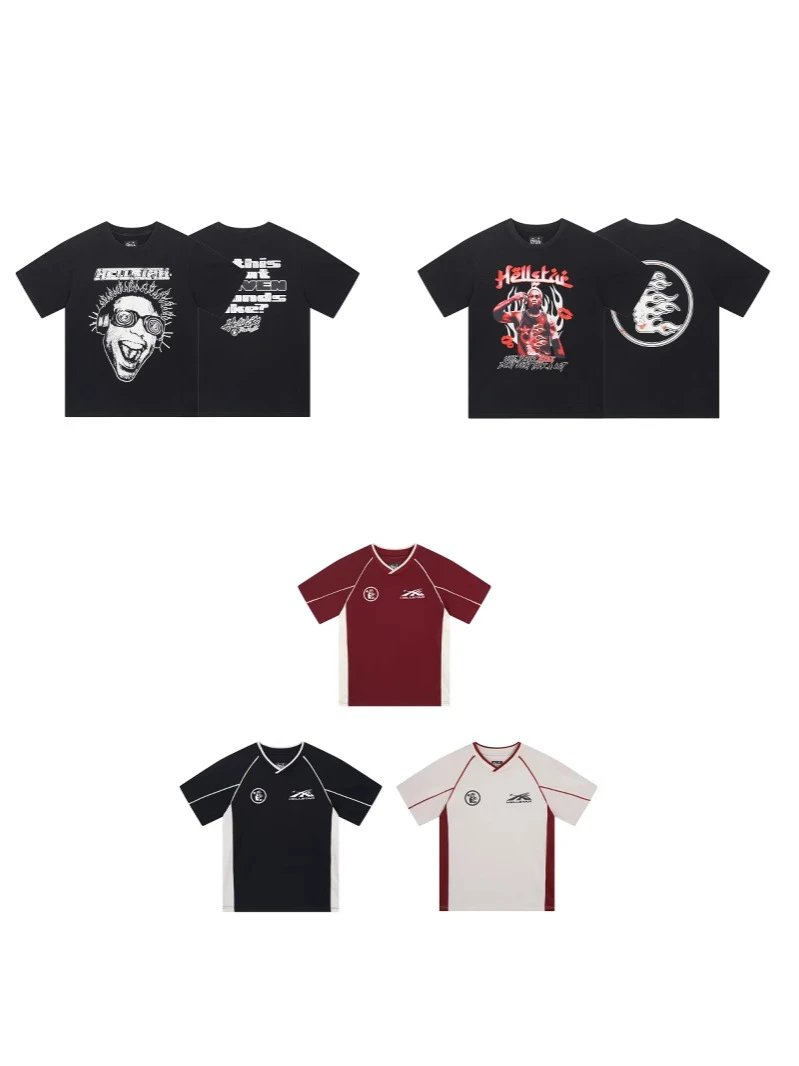 Printed Hip-Hop High Street Short-Sleeved Shirt