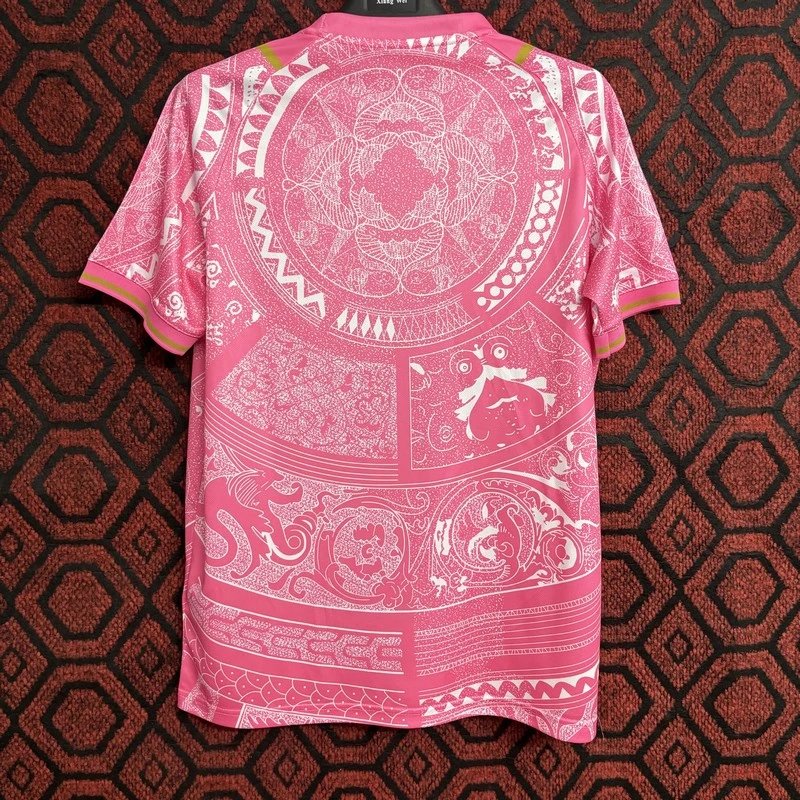 Puma Italy Pink Ornate Patterned Soccer Jersey