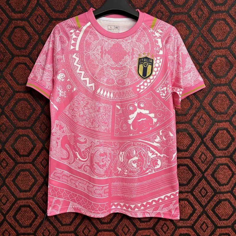 Italy special edition joint jersey fashion print pattern sports T-shirt fan version football jersey