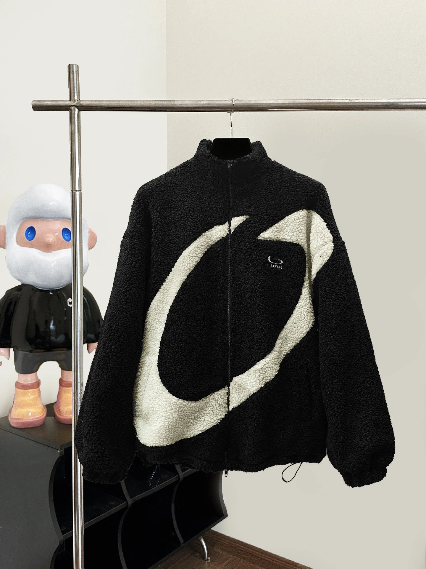 Fleece Stand-Up Collar Jacket
