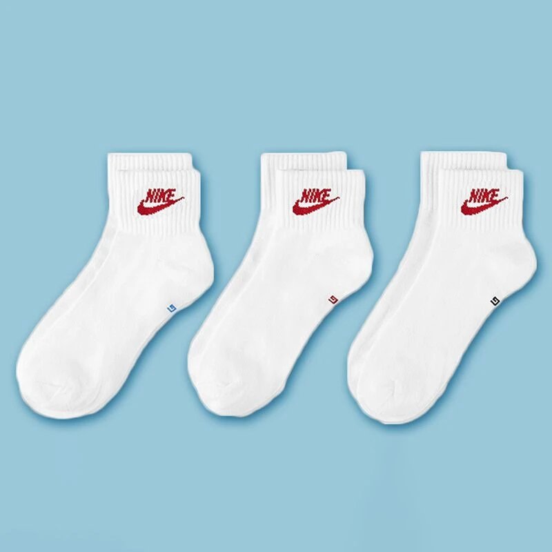 Nike Everyday Essential Ankle White Red Blue Black Socks