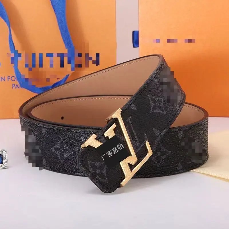 Louis Vuitton Initiales Black Leather Belt