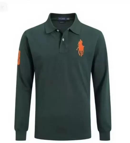 Ralph Lauren Big Pony Long Sleeve Polo Army Green - 1