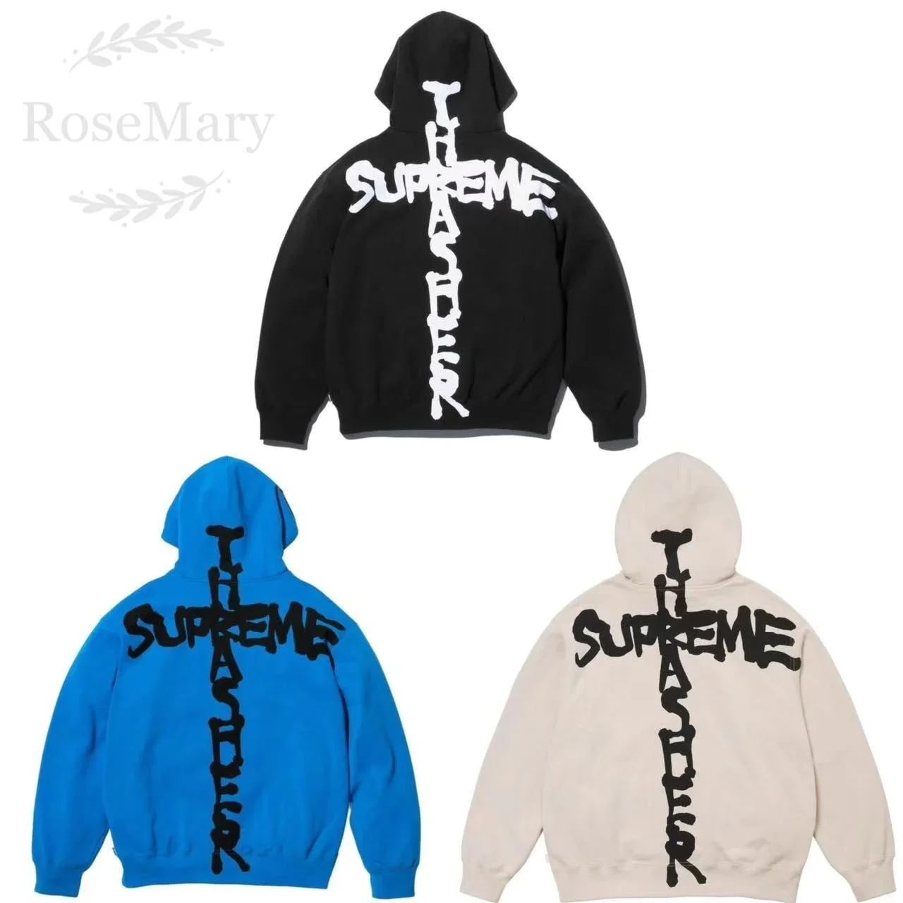 Supreme Black/Blue/White Hoodie
