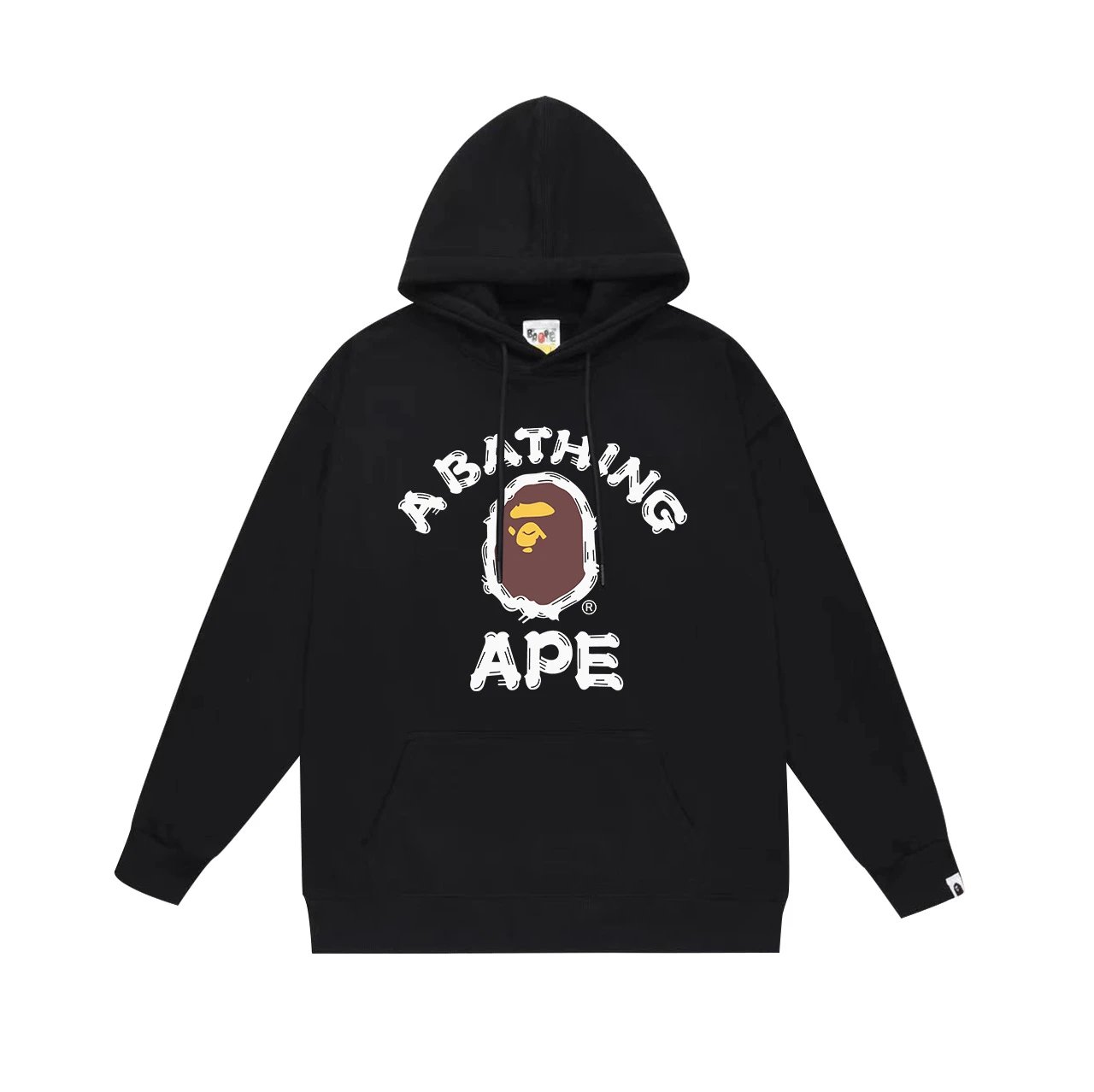 A Bathing Ape Black Graffiti Print Hooded Sweatshirt
