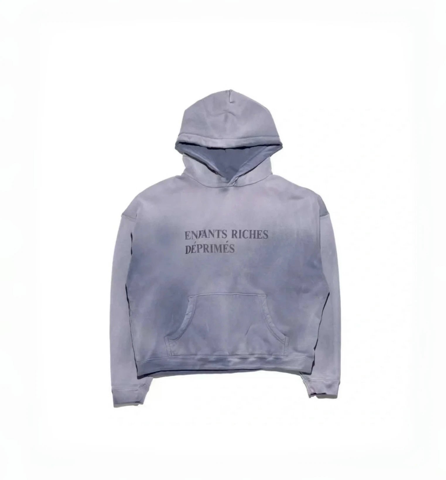 Letter Slogan Washed Distressed Hooded Sweatshirt photo 5