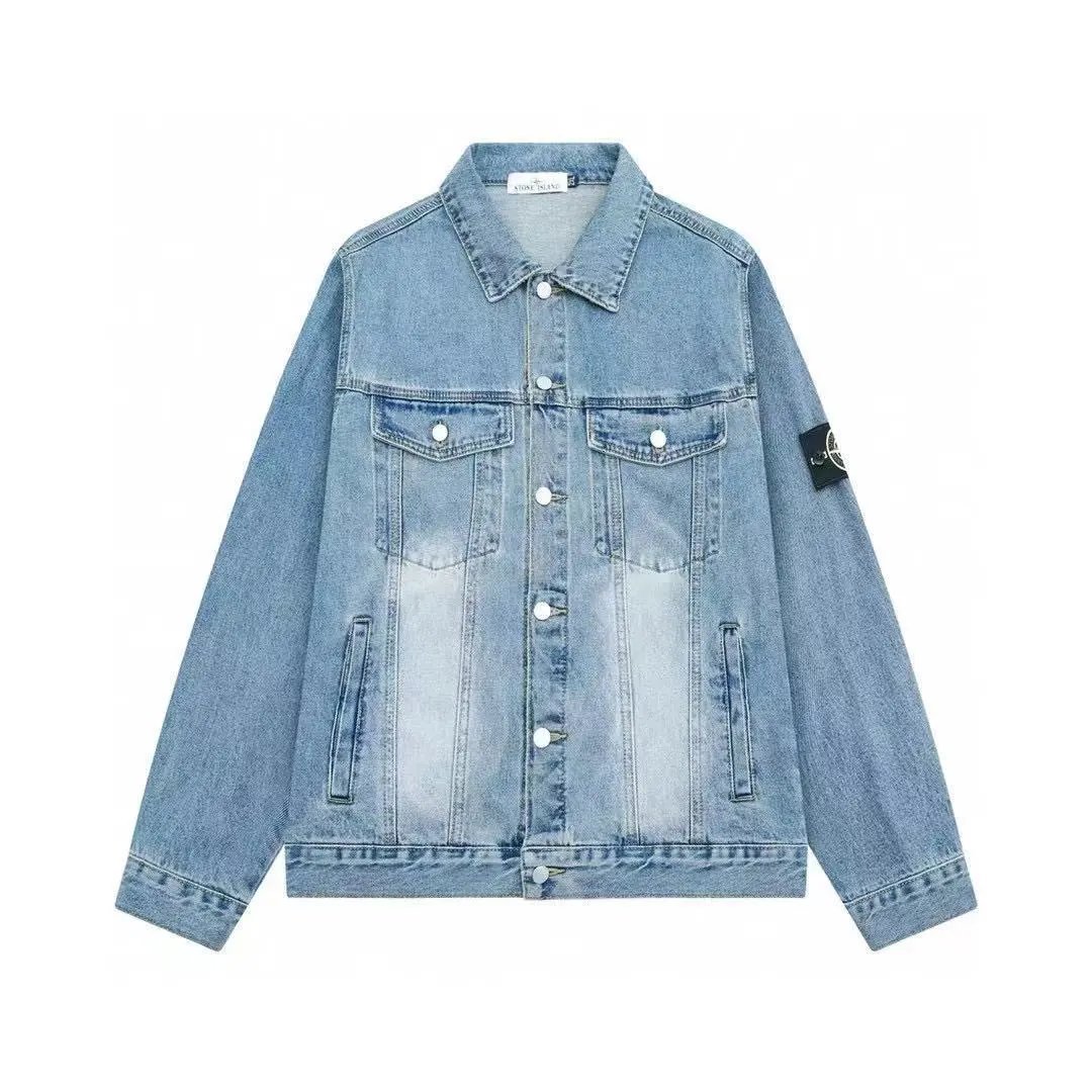 Stone Island Denim Jacket Light Blue Oversized Streetwear