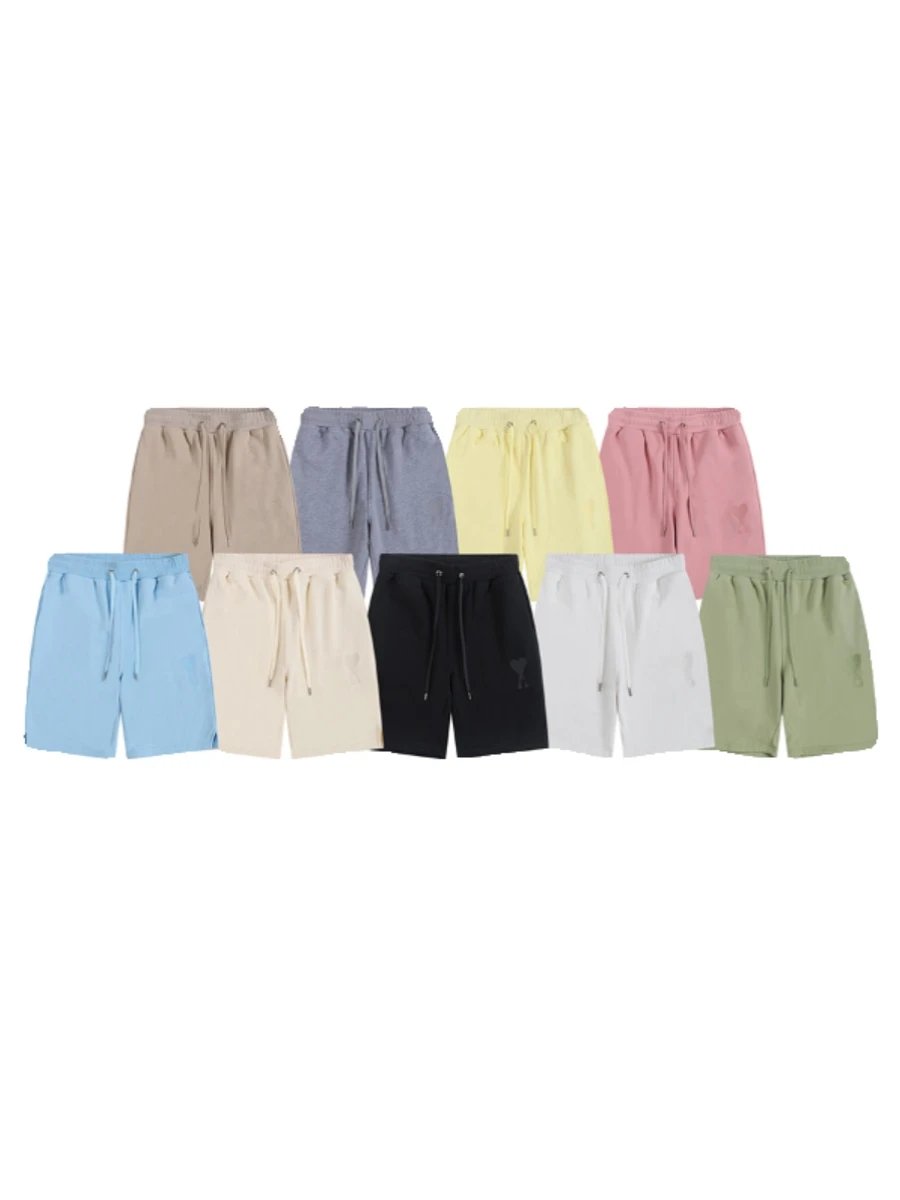 Cotton Shorts Light Blue Embroidered Logo Casual