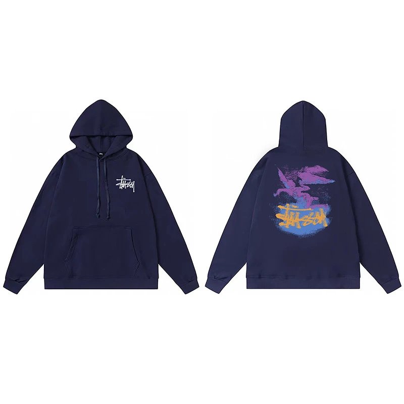 Stussy Hippo Graphic White Oversized Hoodie