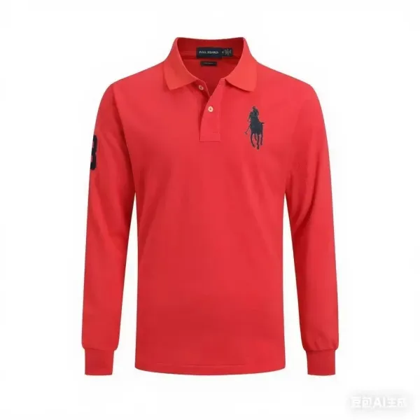 Polo Ralph Lauren Big Pony Long Sleeve Polo Red - 1