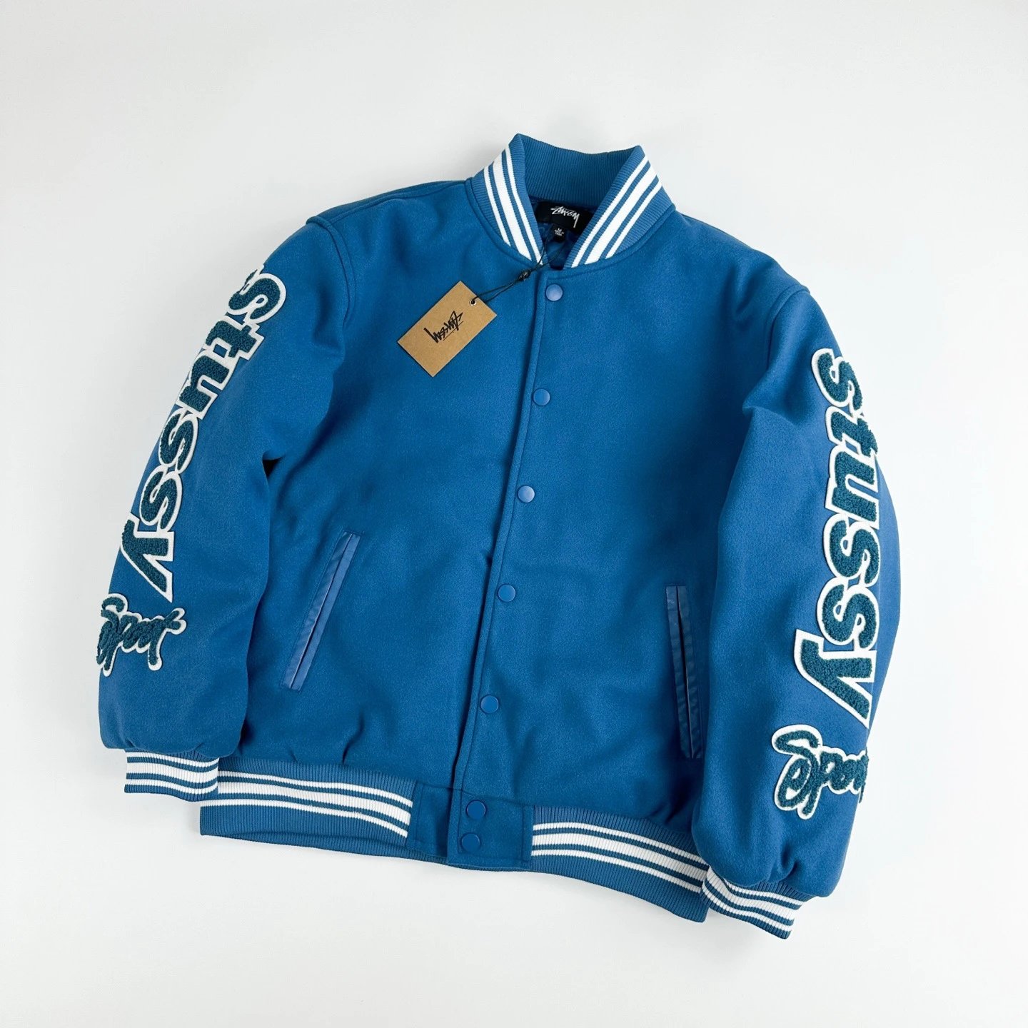 Stussy Sport Black Hooded Jacket Streetwear