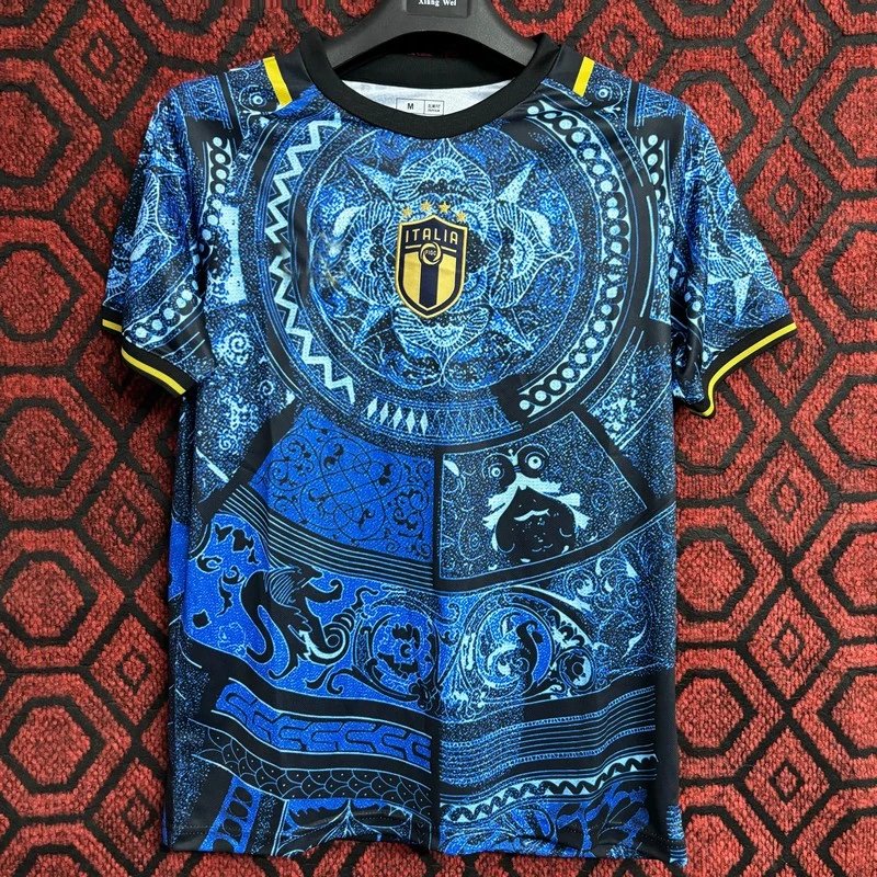 Puma Italy Pink Ornate Patterned Soccer Jersey