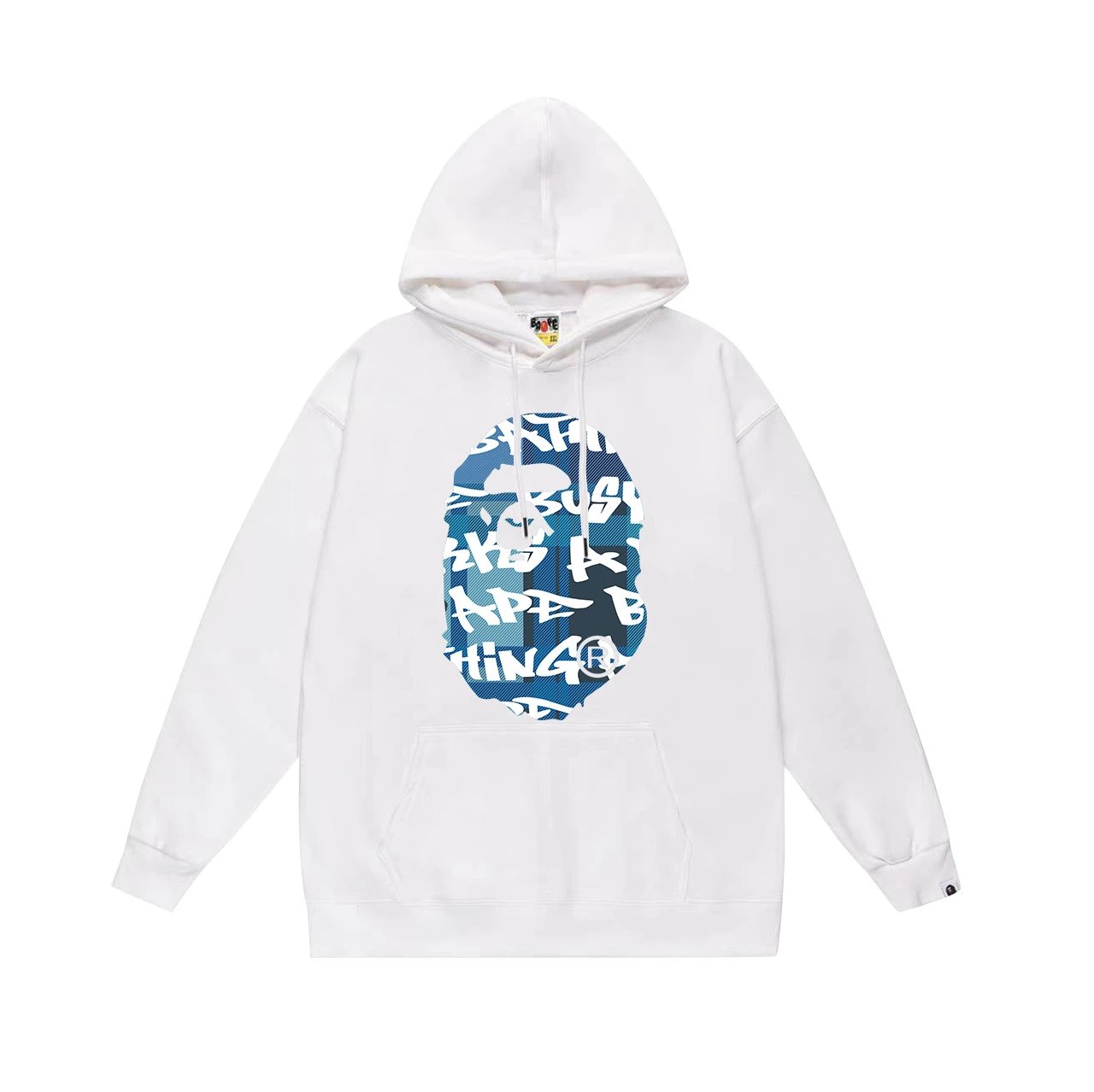 A Bathing Ape Black Graffiti Print Hooded Sweatshirt