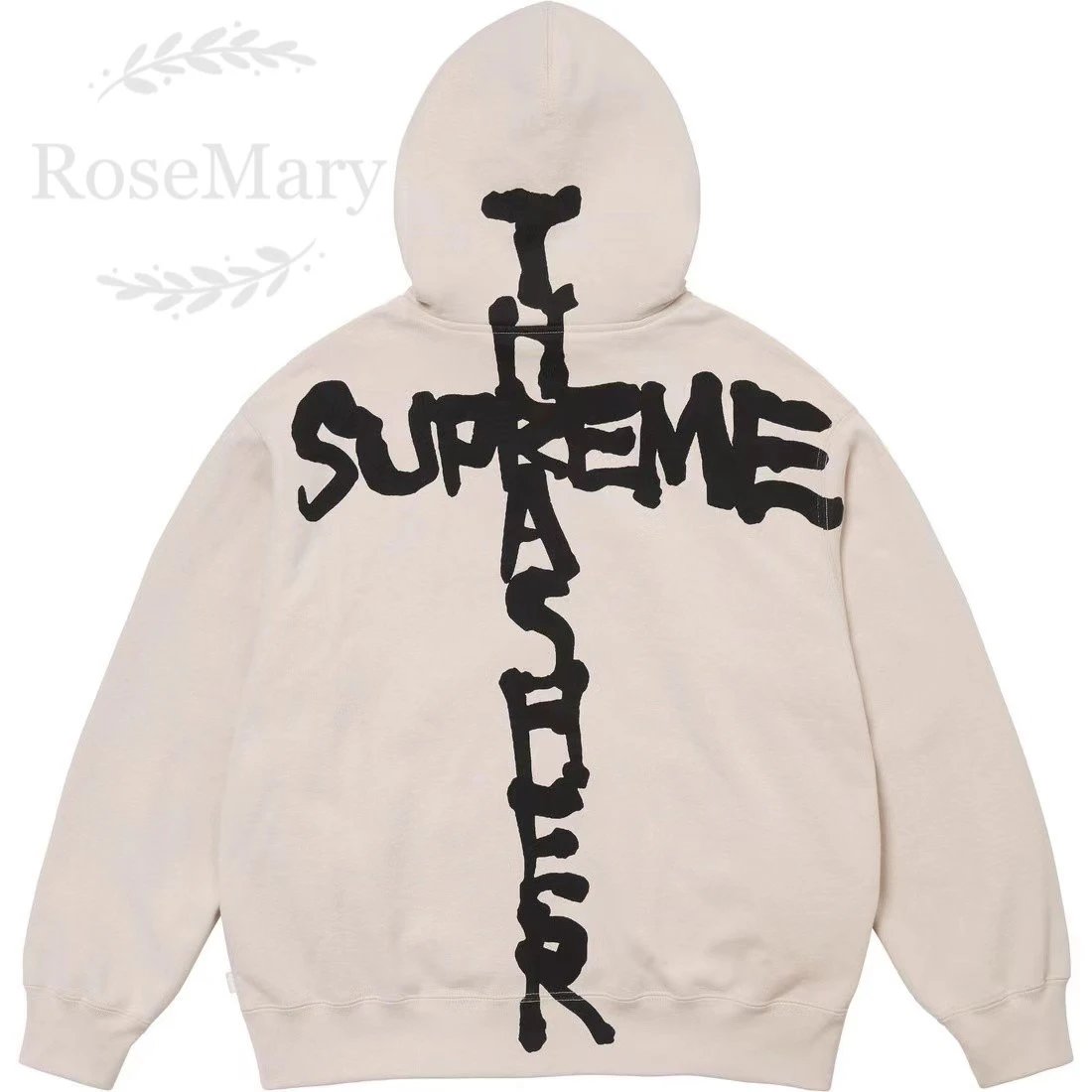 Supreme Cross Logo Black Blue Beige Hooded Sweatshirt