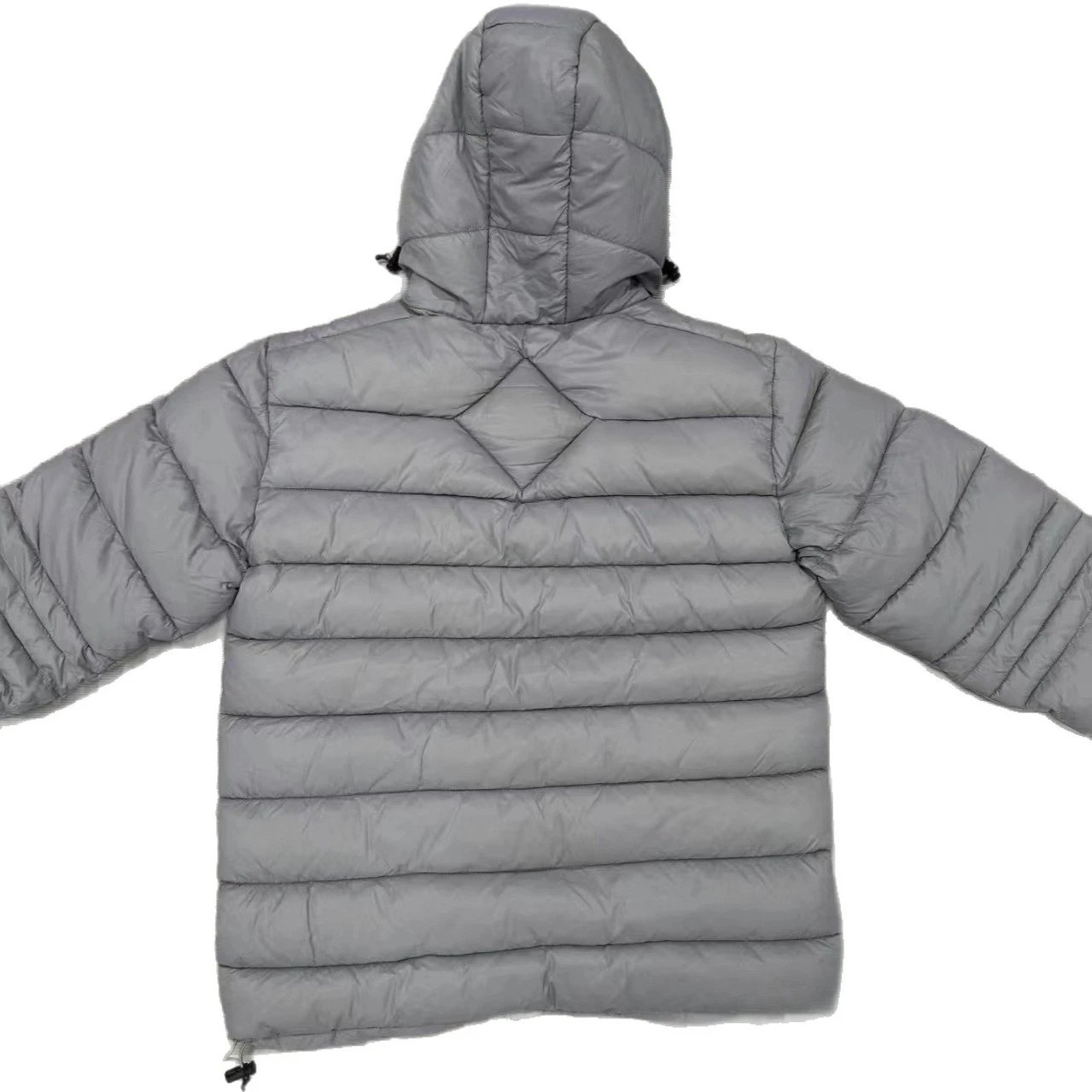 Polo Ralph Lauren Black Gray Quilted Hooded Puffer Jacket