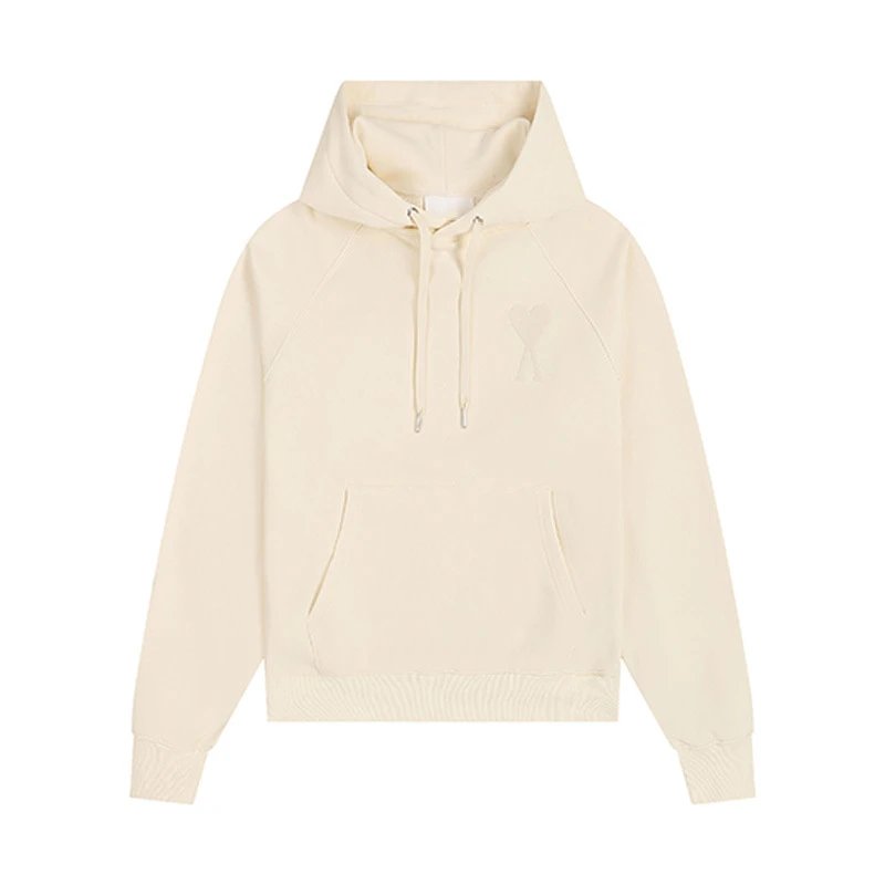 Ami Paris Light Blue Heart Logo Oversized Hoodie