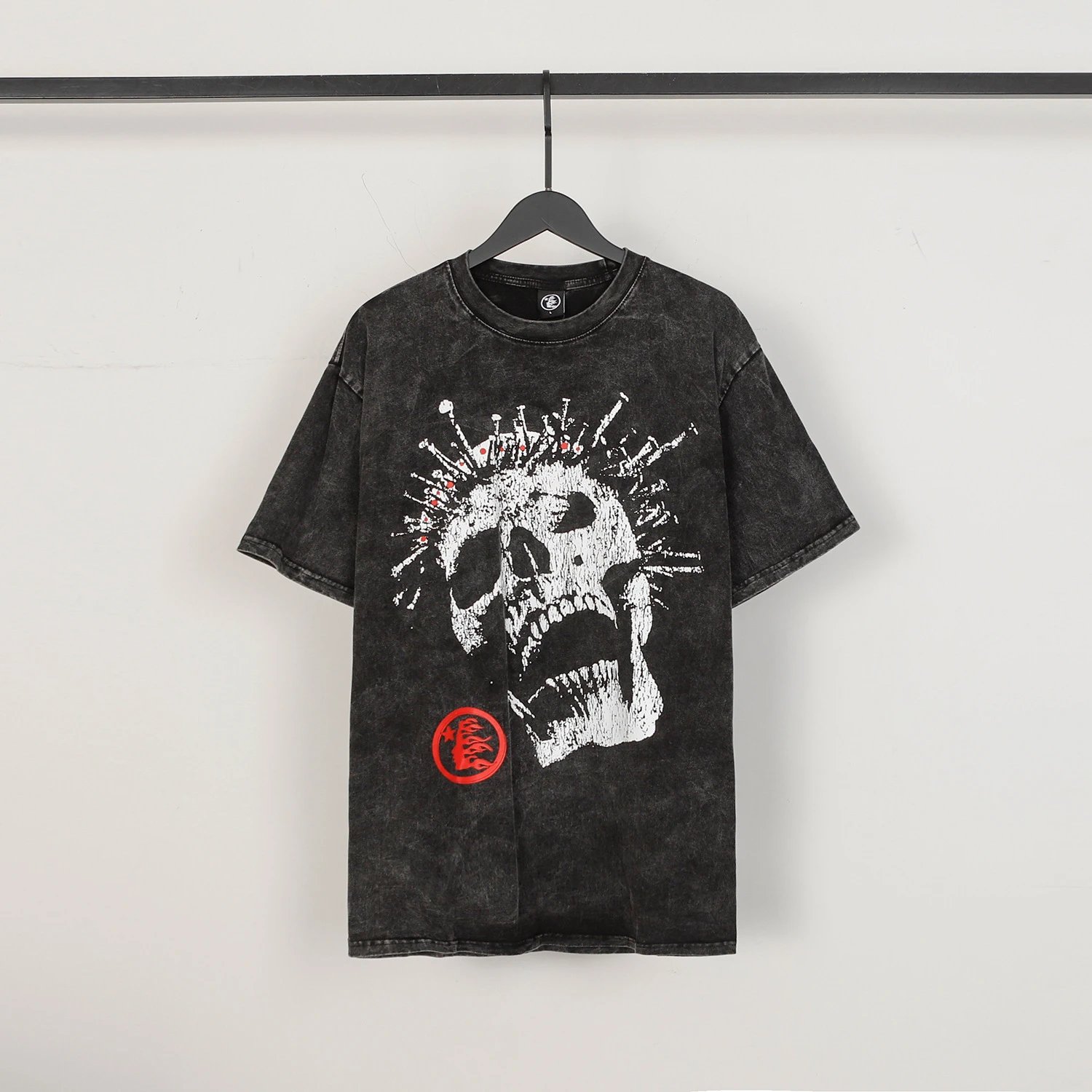 Hellstar Red Graffiti Print Oversized T-Shirt