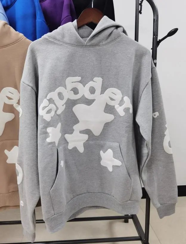 Black Graphic Spiderweb Hoodie with Rhinestone Pink Text and Stars