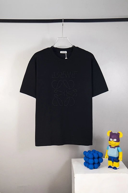 Loewe T-Shirt White Embroidered Logo Casual