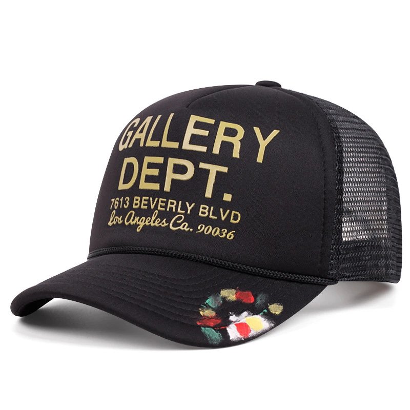 Gallery Dept. Black Mesh Back Trucker Hat