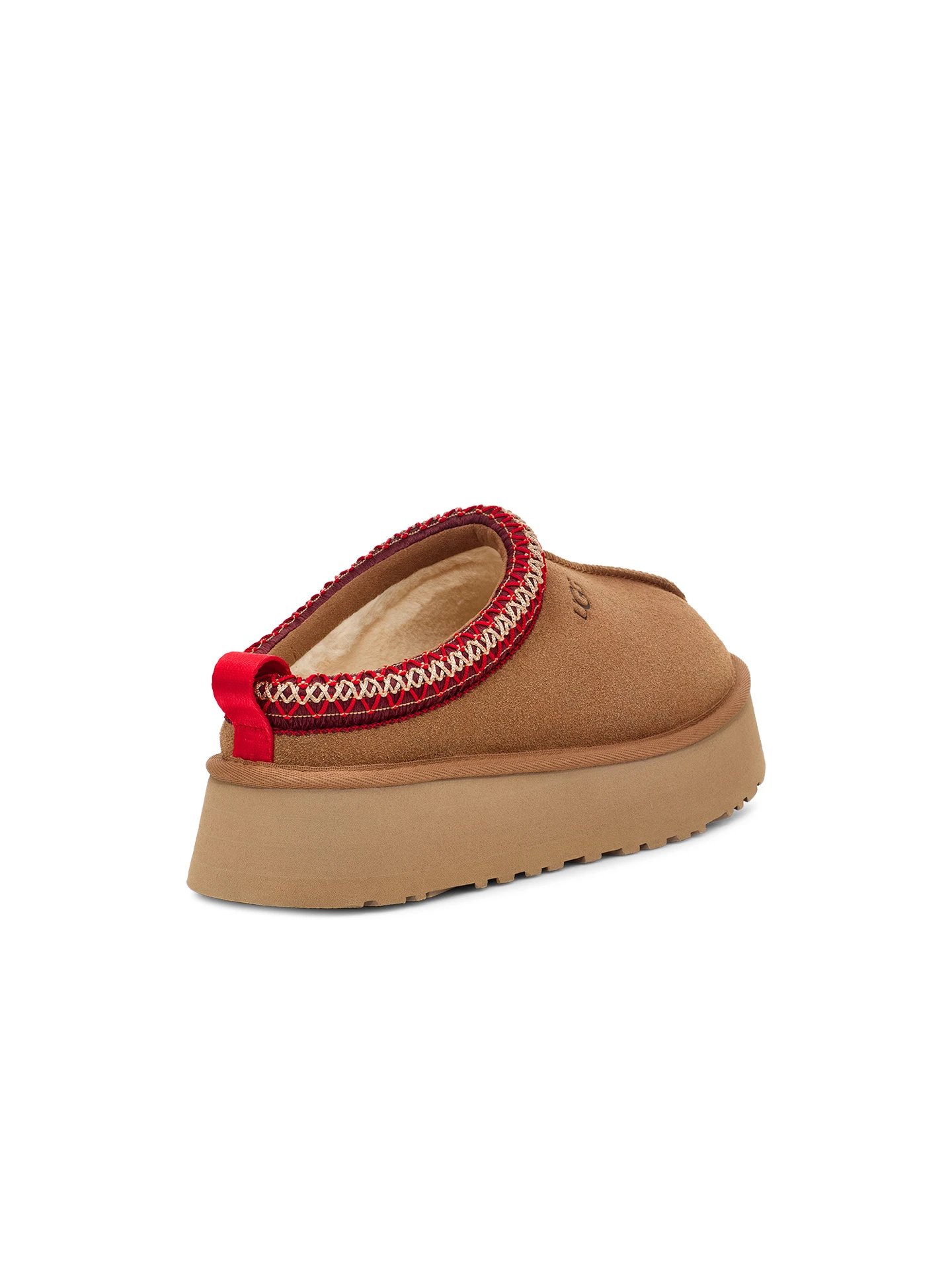 UGG Platform Slide Beige Lace Trim Slipper
