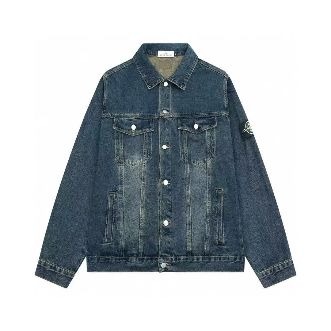 Stone Island Denim Jacket Light Blue Oversized Streetwear