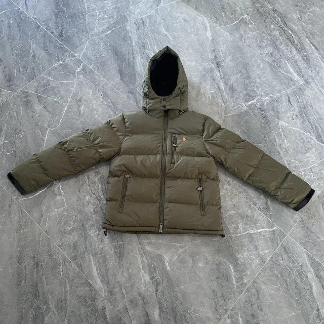 Polo Ralph Lauren Black Puffer Jacket With Hood