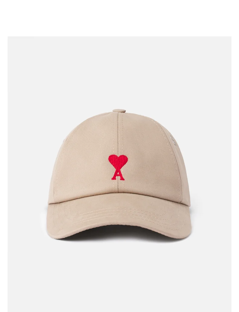 Ami Paris Beige Baseball Cap