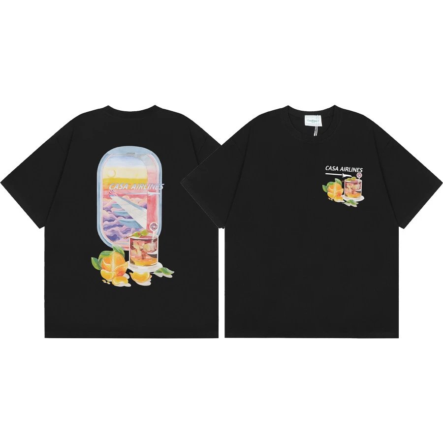 Casa Blanca Black Graphic Heart Print Oversized T-Shirt