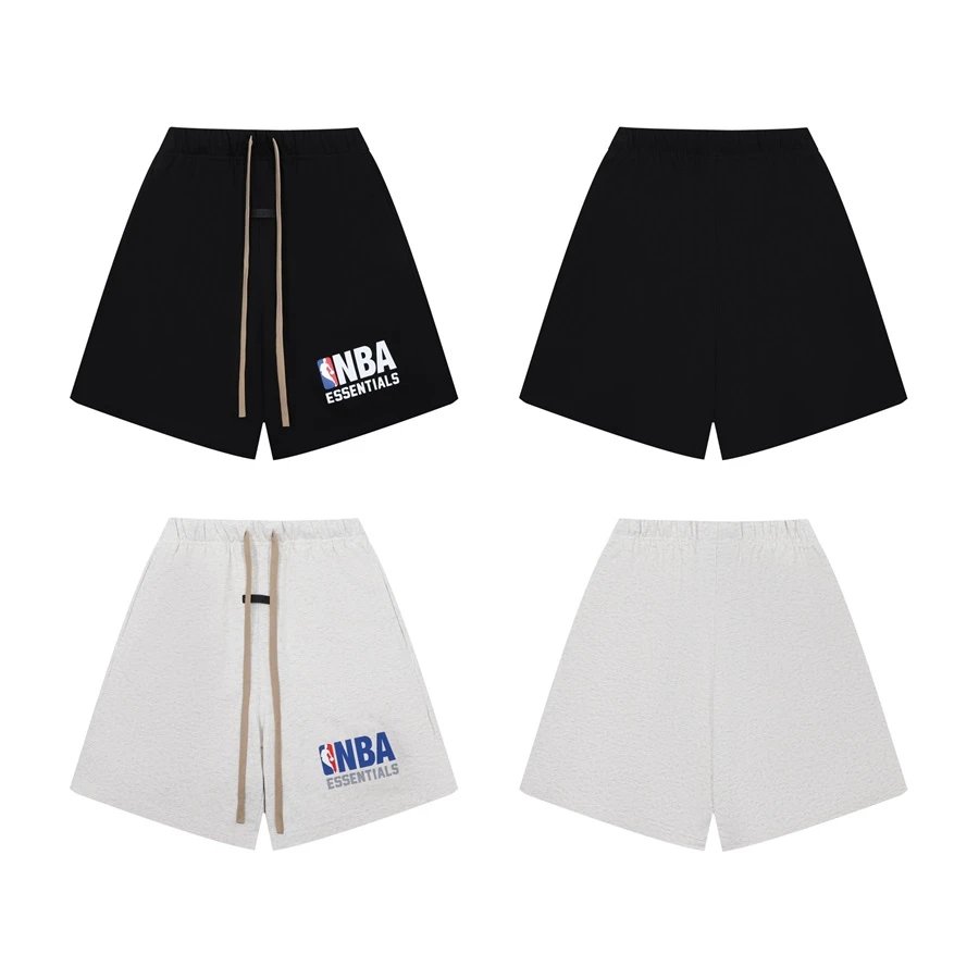 ESSENTIALS co-branded NBA rubberized letter LOGO shorts American sports casual shorts trend